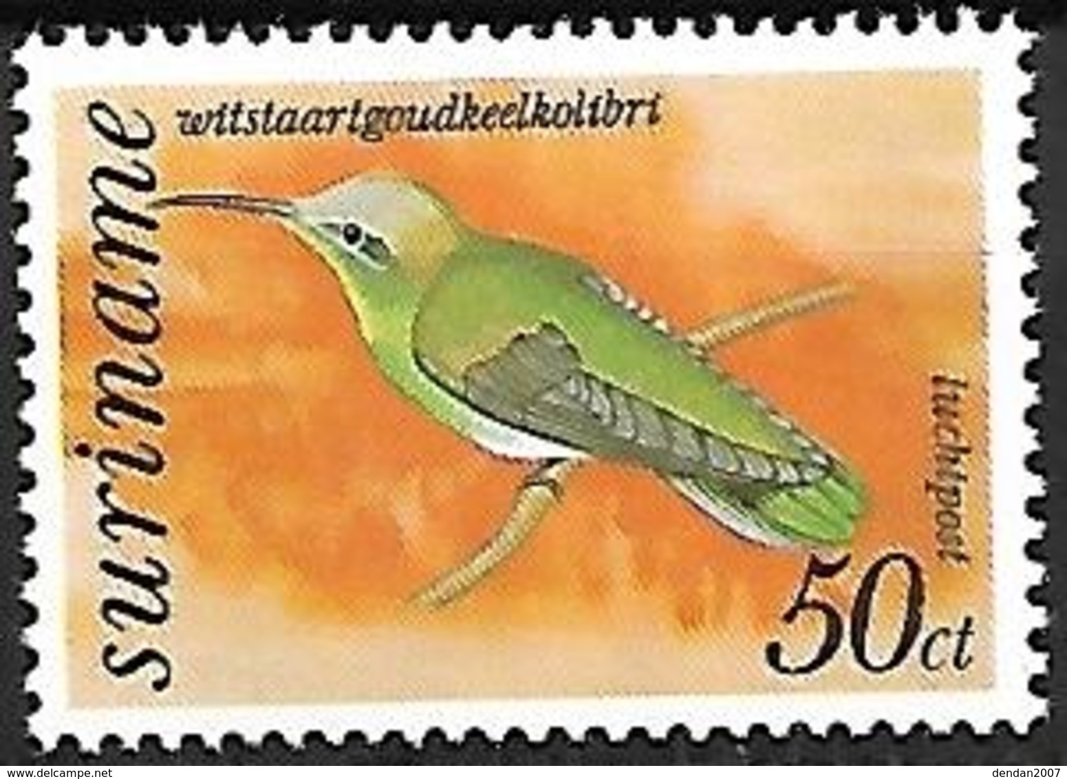 SURINAME - SURINAM - MNH - 1977 : White-tailed Goldenthroat  -  Polytmus Guainumbi - Colibríes