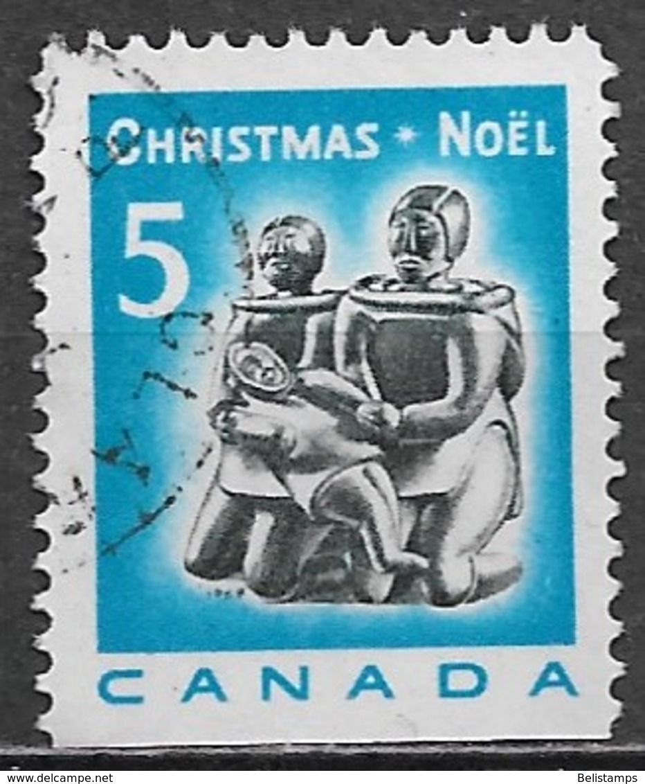 Canada 1968. Scott #488a (U) Christmas, Eskimo Family Carving - Sellos (solo)