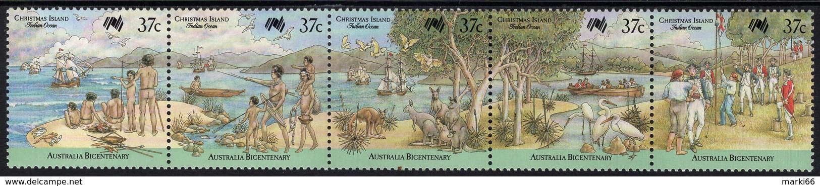 Christmas Island - 1988 - Australia Bicentenary - Mint Stamp Set - Christmas Island