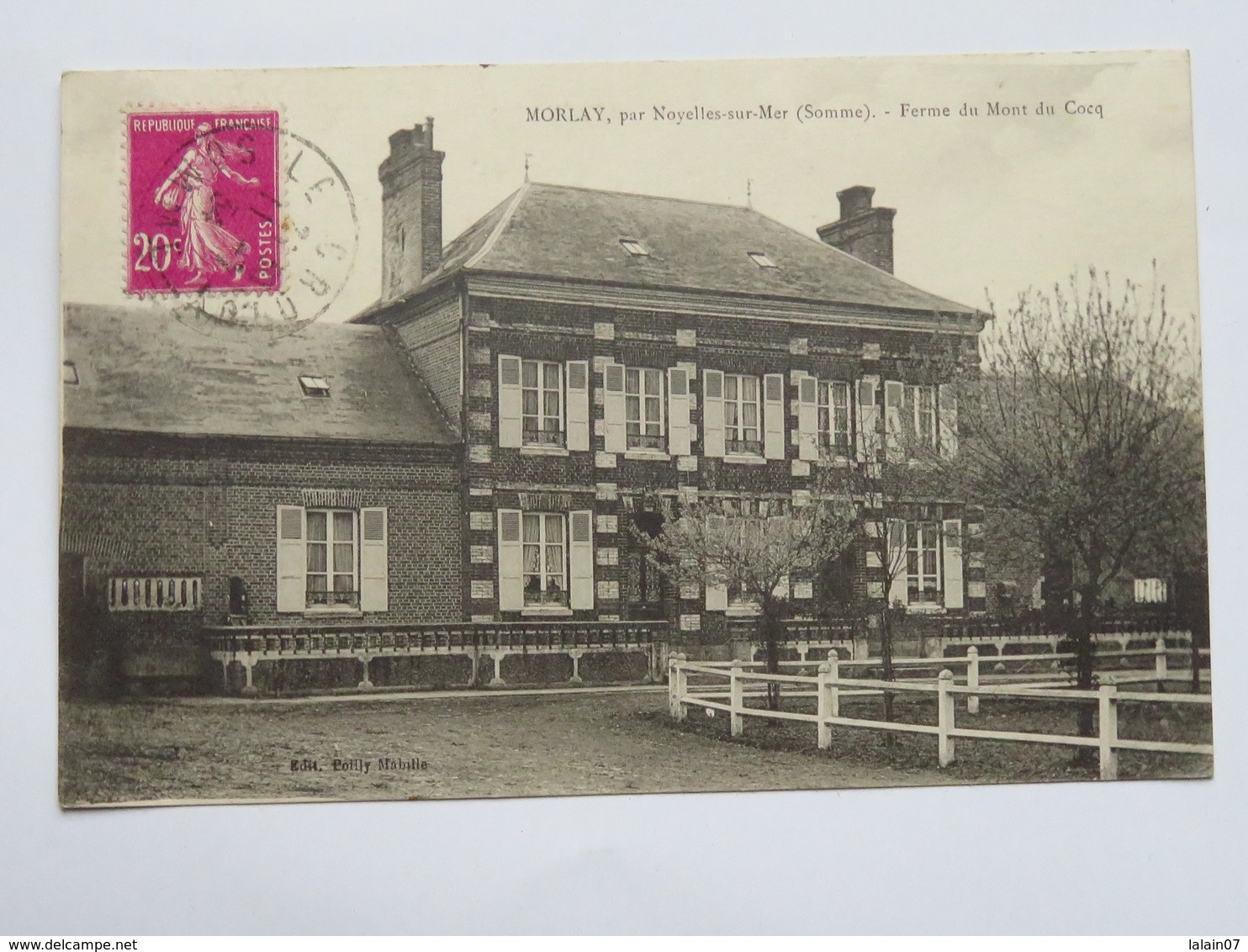 C. P. A. : 80 MORLAY Par NOYELLES SUR MER (Somme) : Ferme Du Mont Du Cocq, Timbre En 1934 - Autres & Non Classés