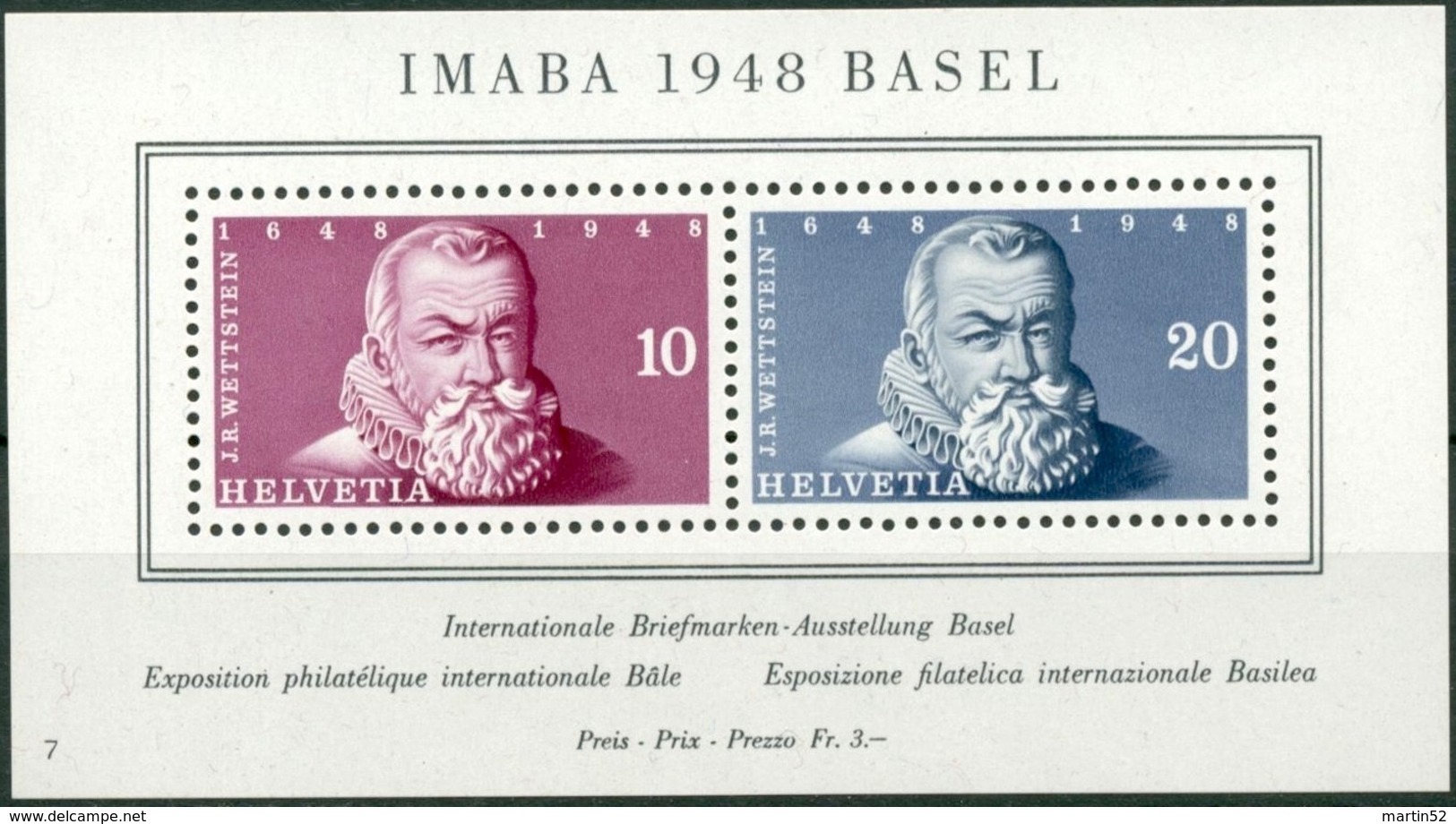 Schweiz Suisse 1948: IMABA Zu WIII29-30 (31*) Mi 512-513  Postfrisch MNH ** Im Block 13 * Yv Du BF 13 * (Zu CHF 100.00) - Ungebraucht