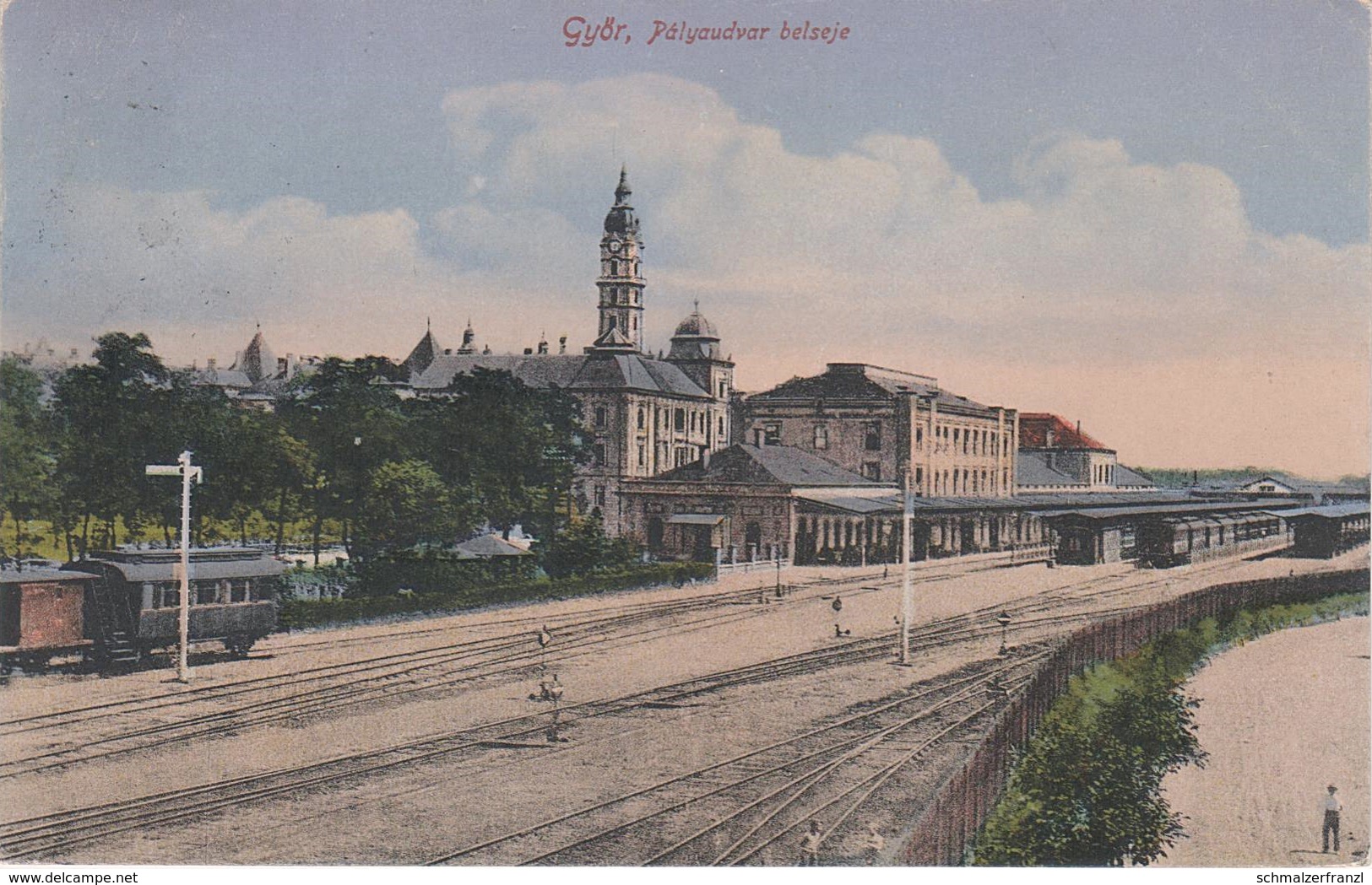 AK Györ Raab Rab Palyaudvar Belseje Vasútállomás Bahnhof Gare Train Railway Station Ungarn Magyarorszag Hongrie Hungary - Ungarn