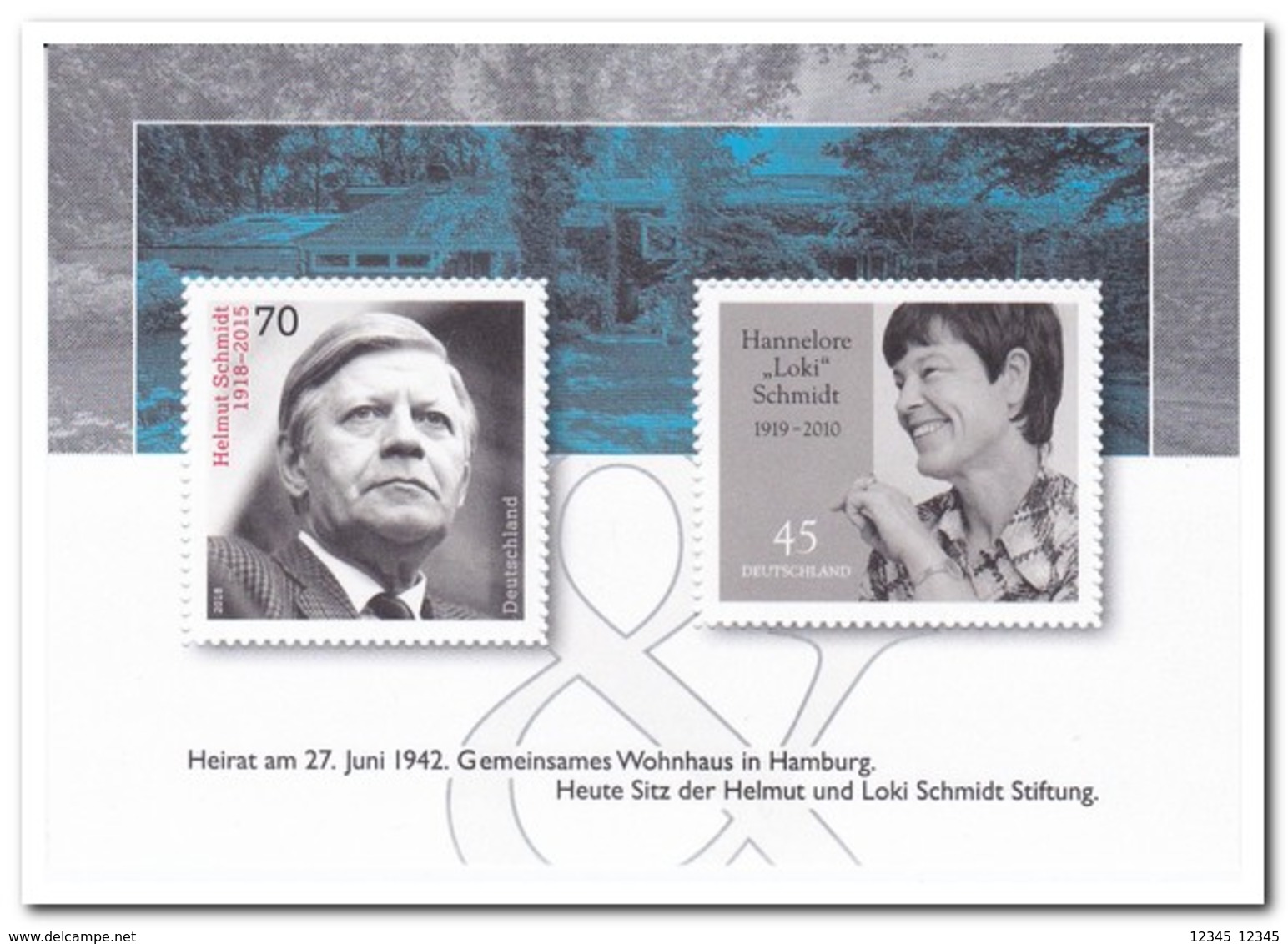 Duitsland 2019, Postfris MNH, Helmut Schmidt & Hannelore Schmidt - Ongebruikt
