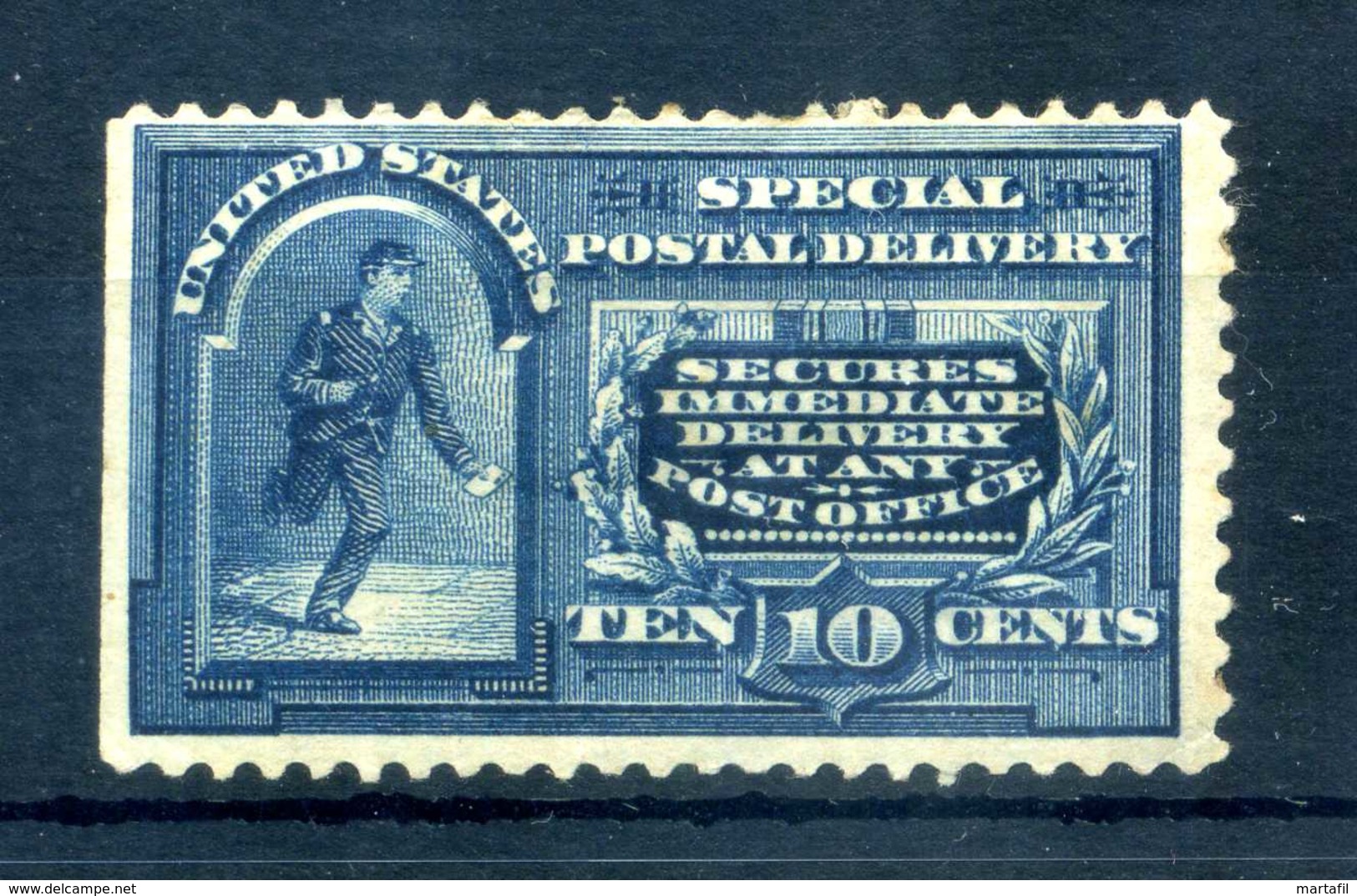 1895 STATI UNITI Espresso Expres 10 Cents * Azzurro Blu (Unificato E5, Yvert E7, Scott E5) - Nuovi