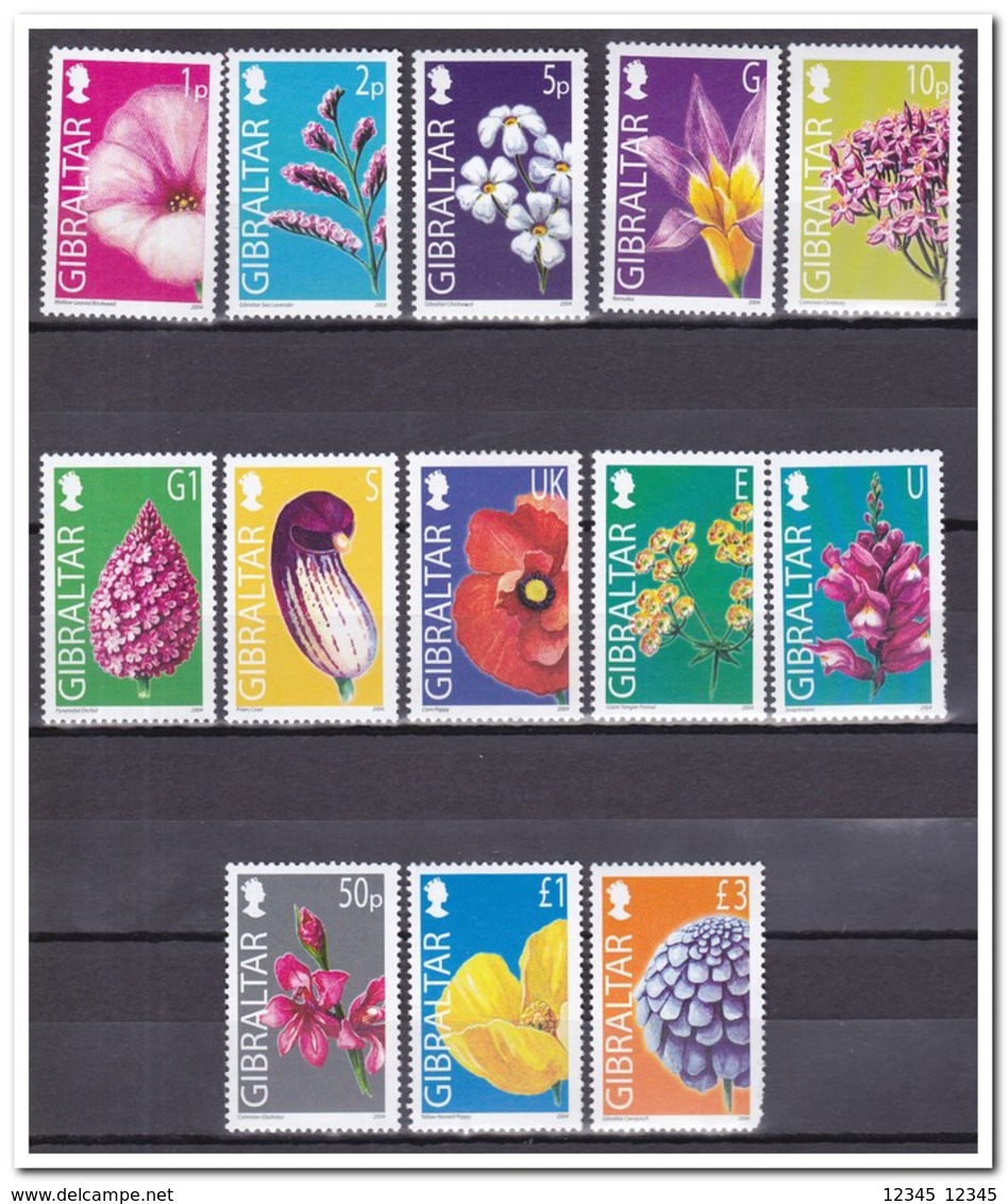 Gibraltar 2004, Postfris MNH, Flowers ( See Scans 2 Stamps With Damage ) - Gibraltar