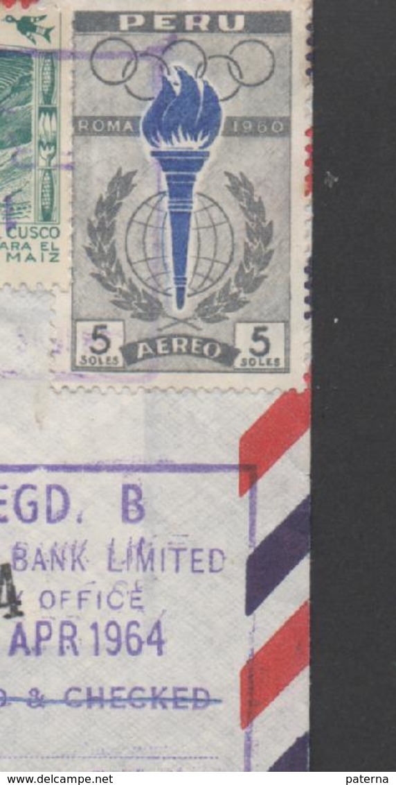 3452    Carta  Aérea   Certificada Arequipa 1964, Peru - Pérou