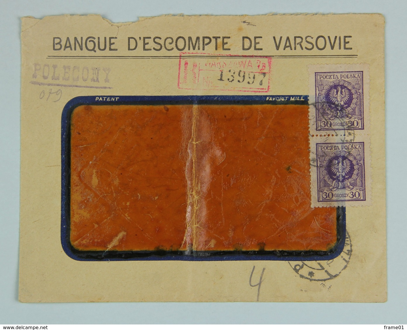 Pologne, Poland - 1924 Registered Cover Warszawa --> Lyon, France, Fr. 60 Gr - Covers & Documents