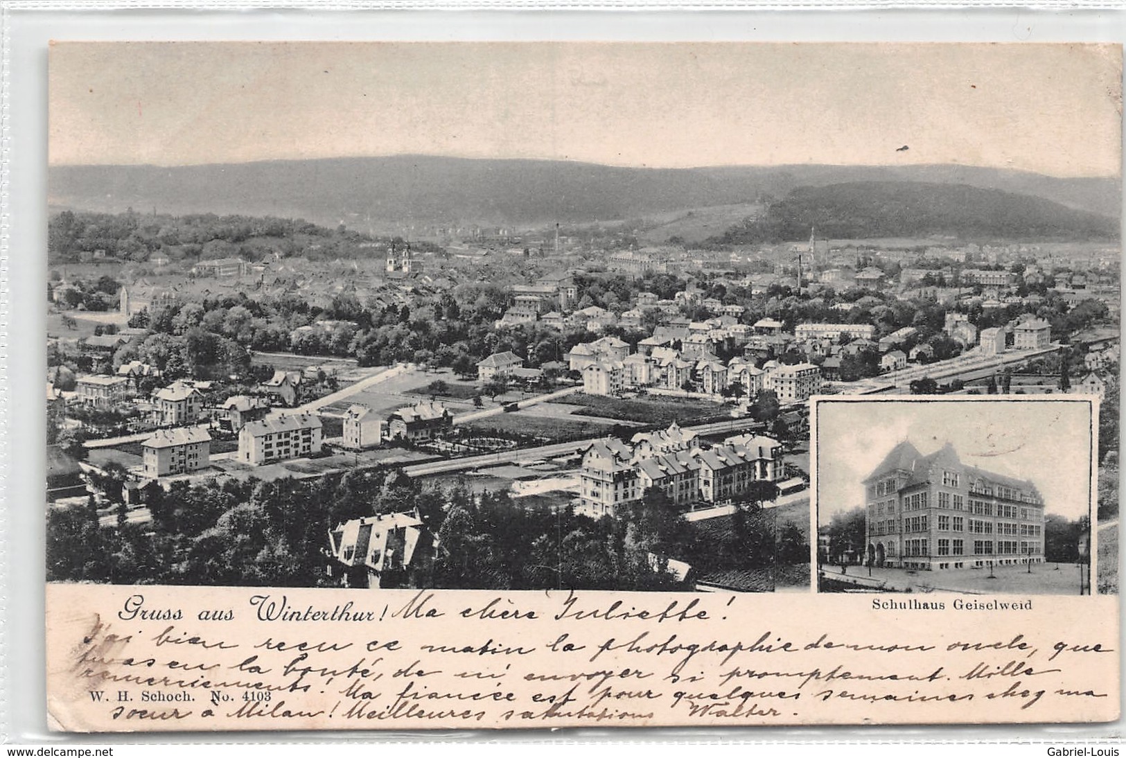 Gruss Aus Winterthur - Schulhaus Geiselweid - 1902 - Winterthur