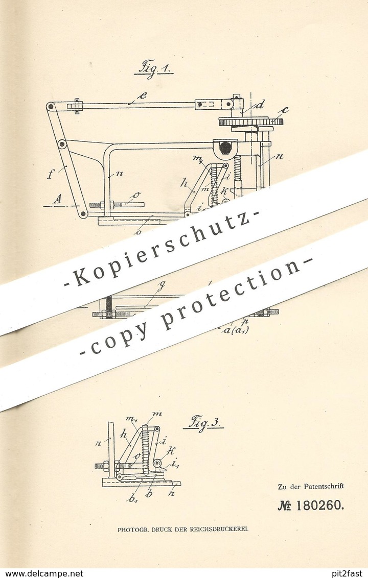 Original Patent - Rittershaus & Blecher , Barmen Unterbarmen 1906 | Ausbreitung Per Zange An Flecht- U. Klöppelmaschine - Historische Dokumente