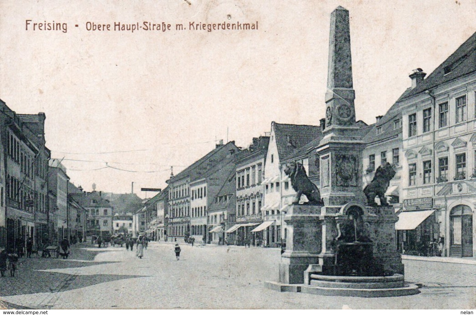 FREISING-OBERE HAUPT STRASSE M. KRIEGERDENKMAL-1925 - Freising