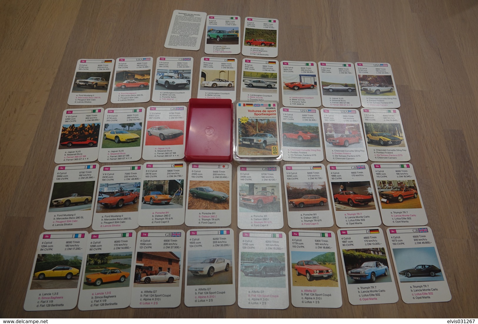 Speelkaarten - Kwartet, Sportwagens, Nr 125, Fx Schmid  , *** - - Cartes à Jouer Classiques