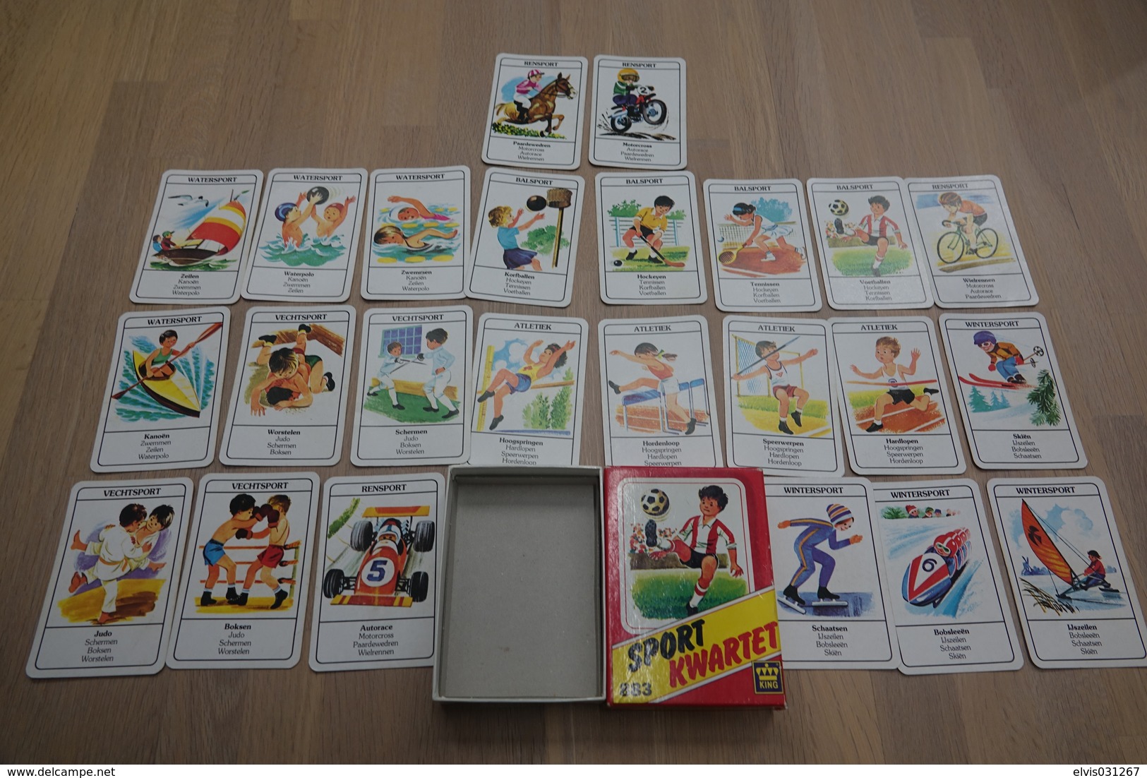 Speelkaarten - Kwartet, Sport Kwartet, Papita(king) 883, *** - Vintage - Cartes à Jouer Classiques