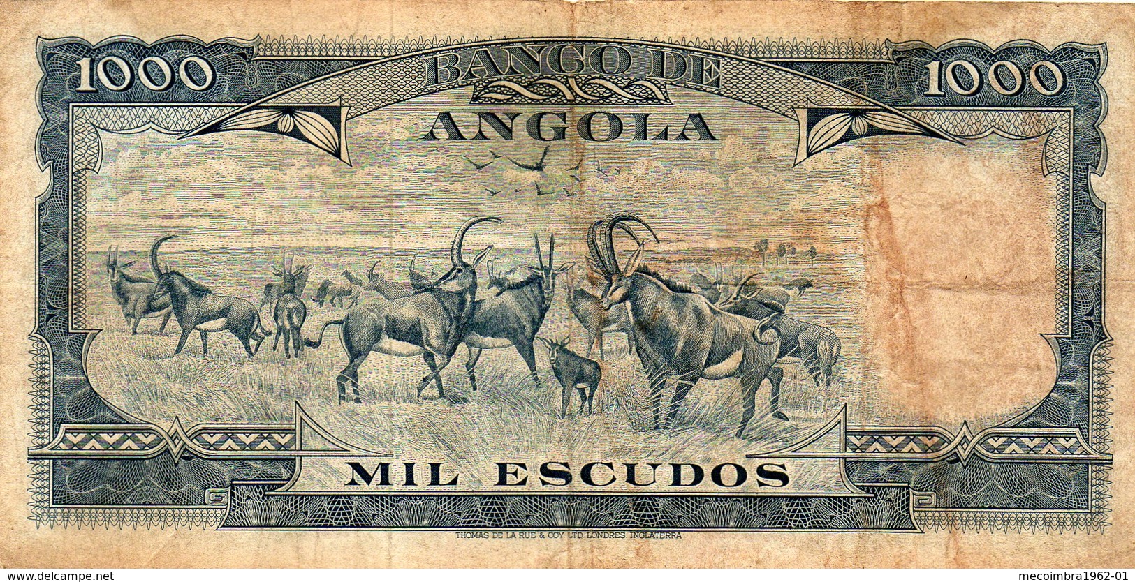 EX/COLONIA - Angola Portuguesa 1000 Escudos 1970 Americo Tomas 22pP239577 - Angola