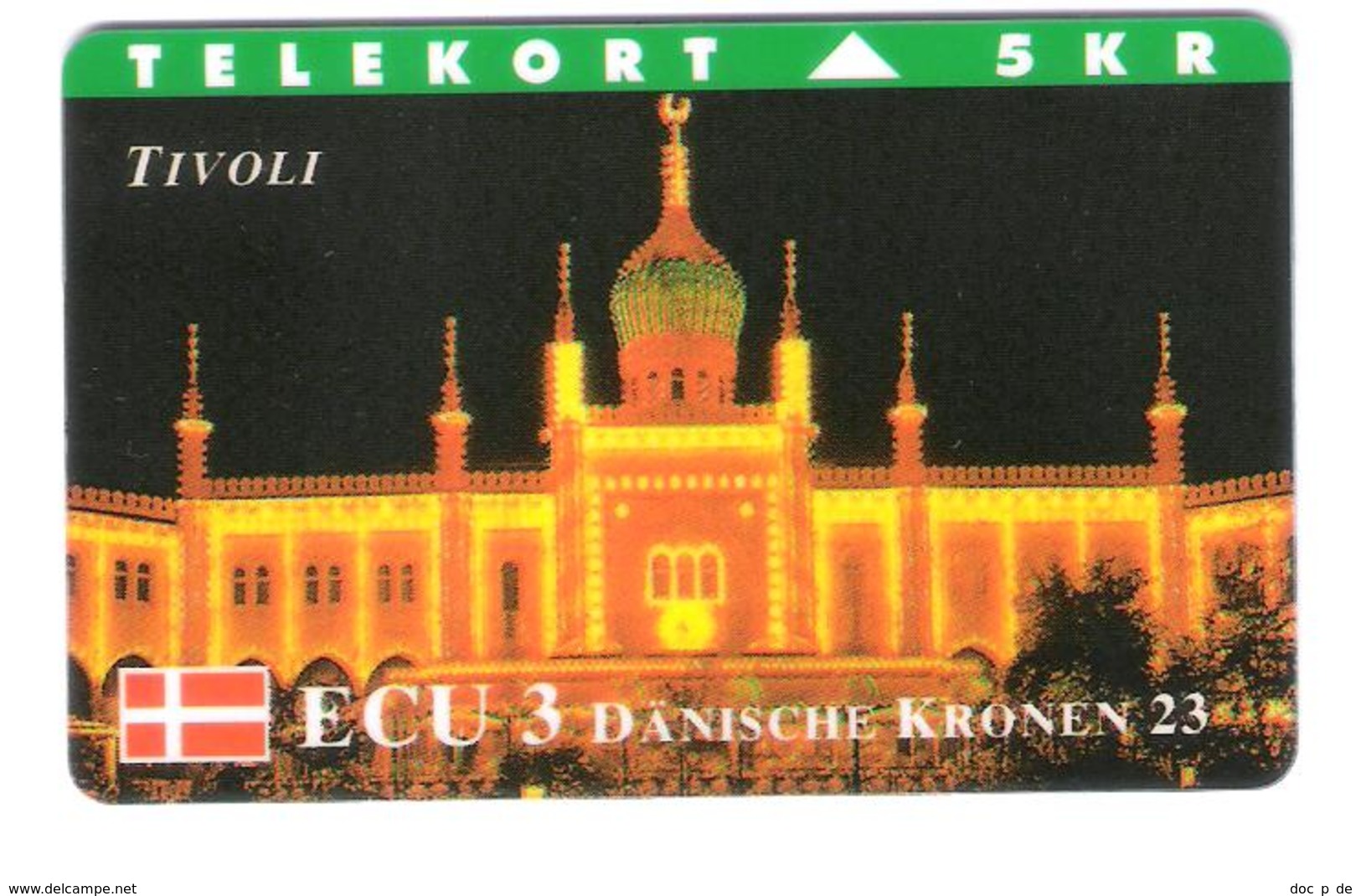 Denmark  -  TP 28B - ECU 3 - Dänische Kronen - Tivoli - 10.95 - Mint - Only 700 Ex. - Dänemark