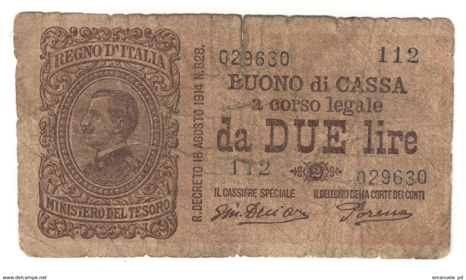 Italy 2 Lire 1920 - Italia – 2 Lire