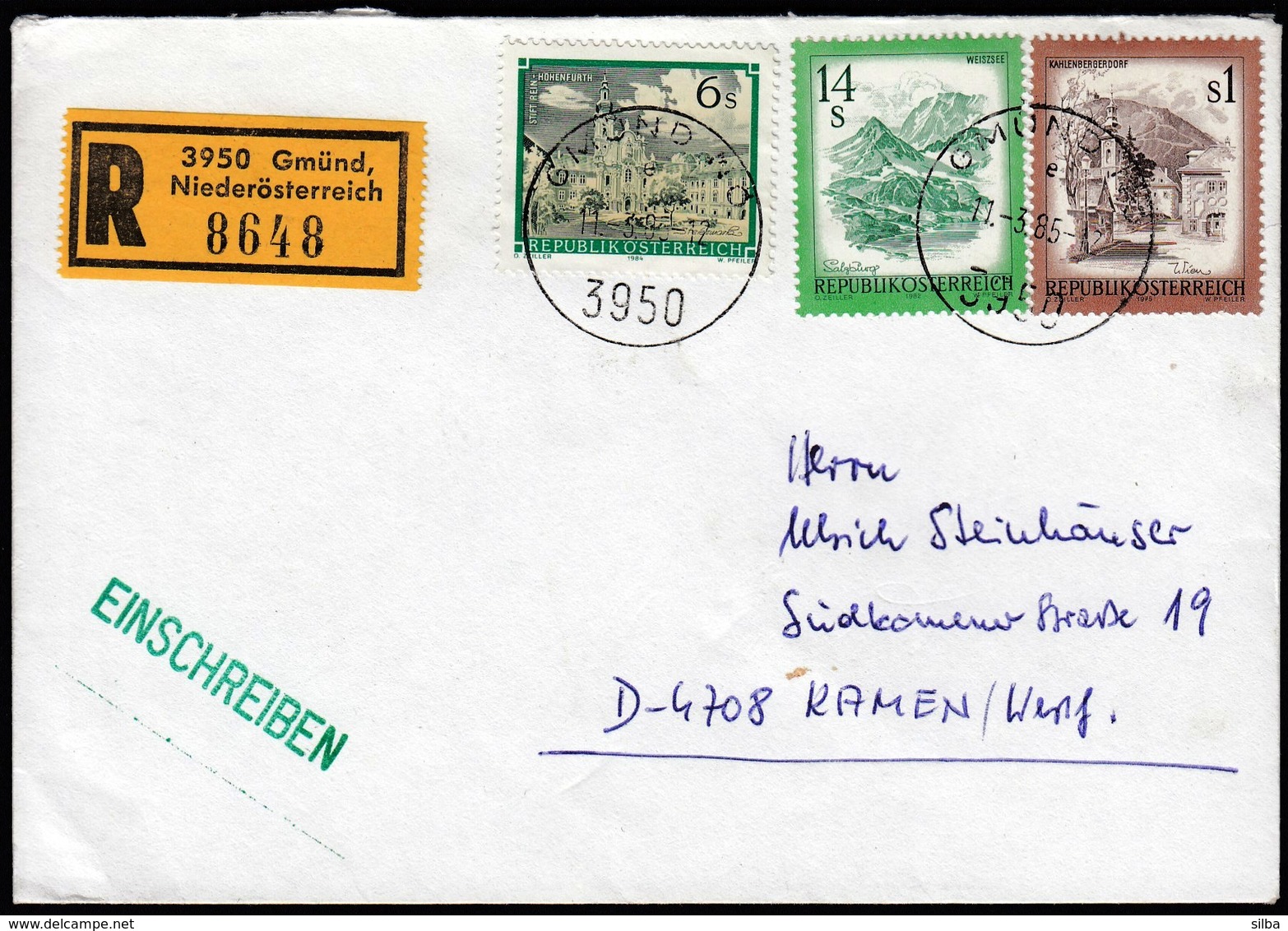 Austria Gmund 1985 / Landscapes, Wien Kahlenbergerdorf 1975, Salzburg Weiszsee 1982, Abbeys And Monasteries 1984 - Cartas & Documentos