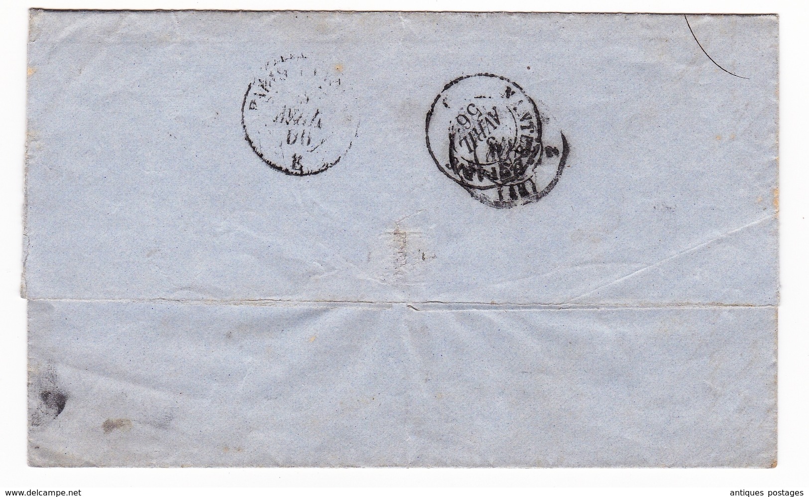 Lettre 1856 Nantes Loire Atlantique Marseille Bouches Du Rhône Honoré Court Payen - 1853-1860 Napoléon III