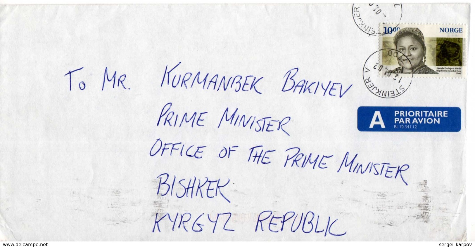 Cover: Norway - Kyrgyzstan, 2001. - Lettres & Documents