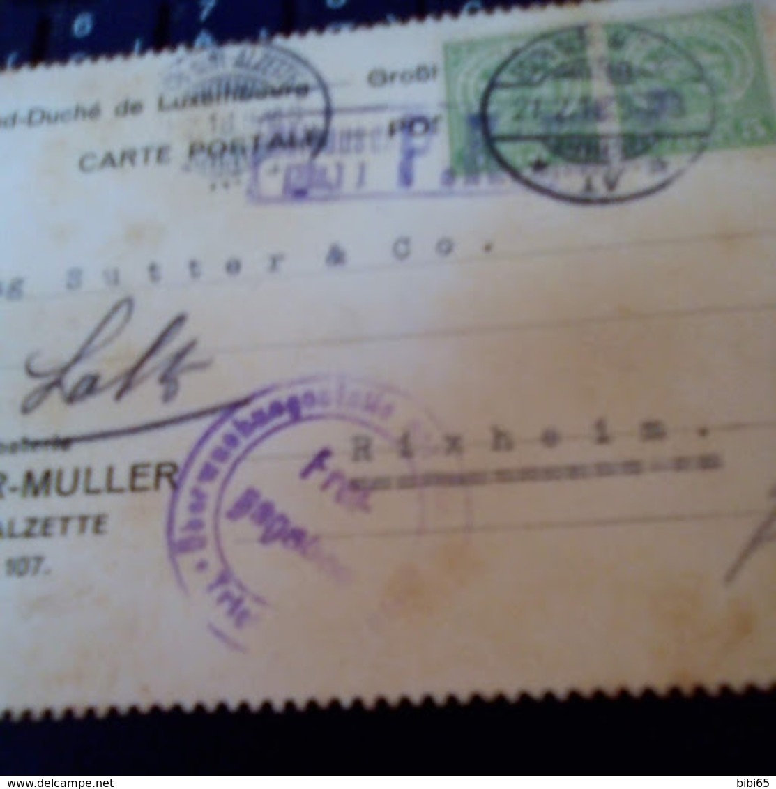 21/2/1918 CENSURES ALLEMANDES MULHAUSEN ET TRIER DEPART ESCH POUR RIXHEIM ALSACE PAPETERIE KREMER MULLER - 1907-24 Ecusson