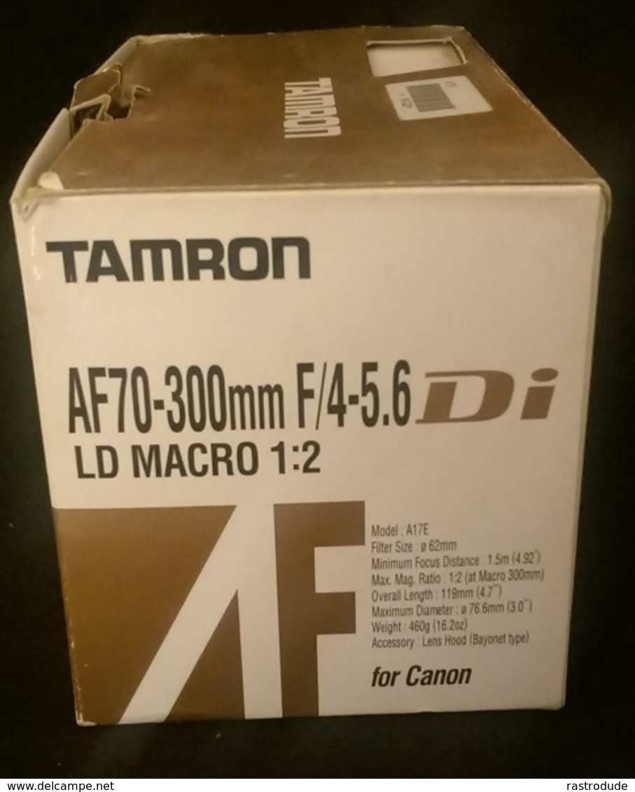 Téléobjectif  - Tamron AF 70-300mm F/4-5.6 Di LD Macro 1:2 Lens pour Canon