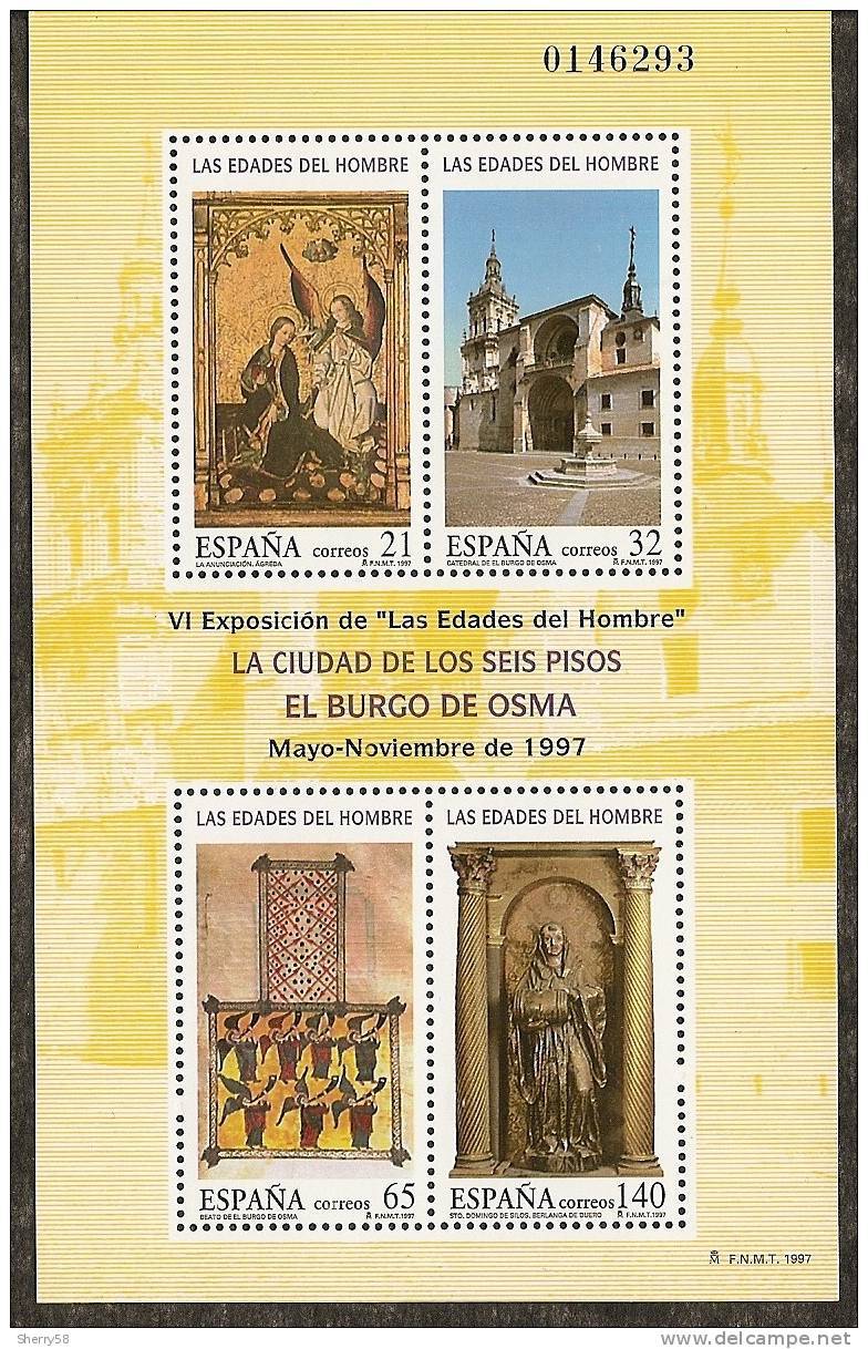 1997-ED. 3494 H.B.- EDADES DEL HOMBRE. BURGO DE OSMA-NUEVO- - Blocs & Hojas