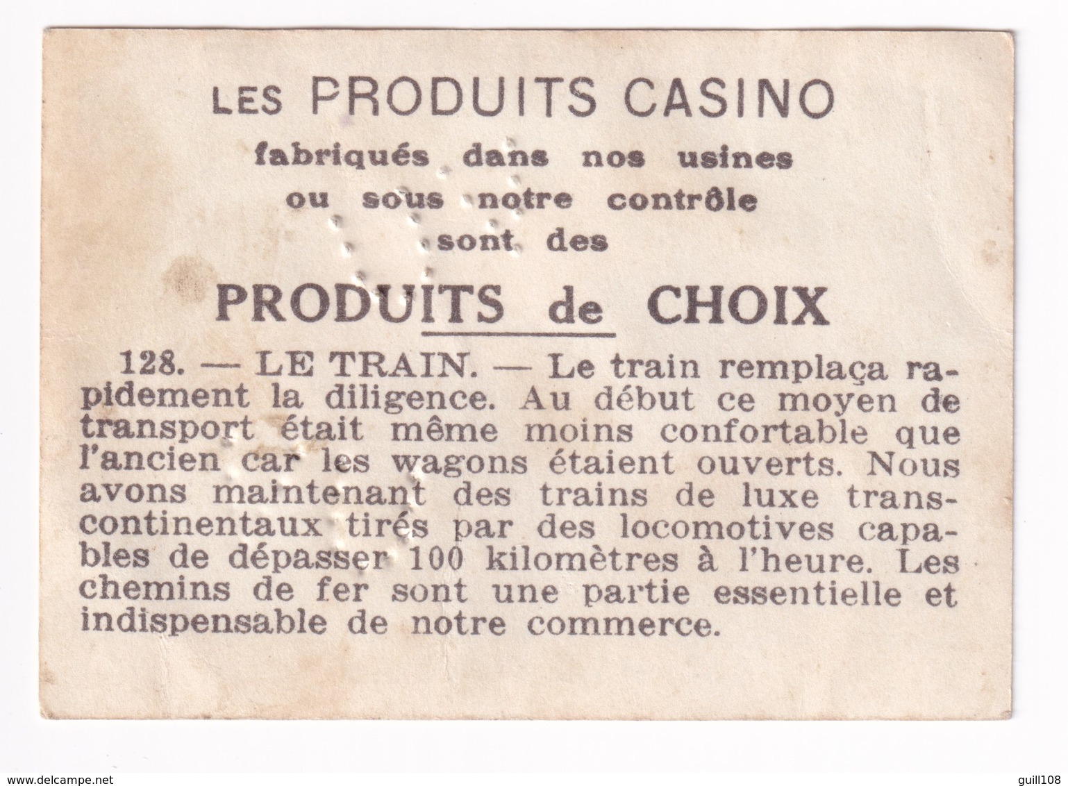 Image Années 1950 Casino évolution Du Transport Train Rail Voie Ferrée Locomotive à Vapeur A31-10 - Other & Unclassified