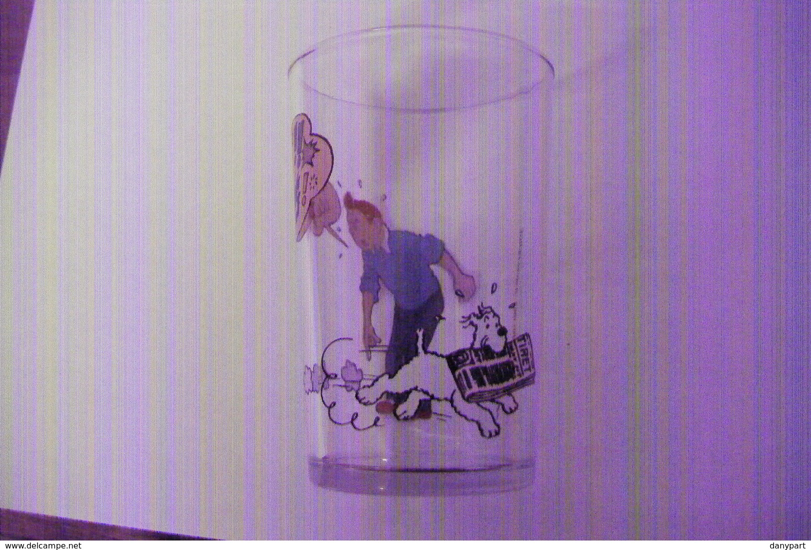 TINTIN - Hergé - Rare Ancien Verre à Moutarde Tintin Et Milou Lombard 1983 - Art De La Table