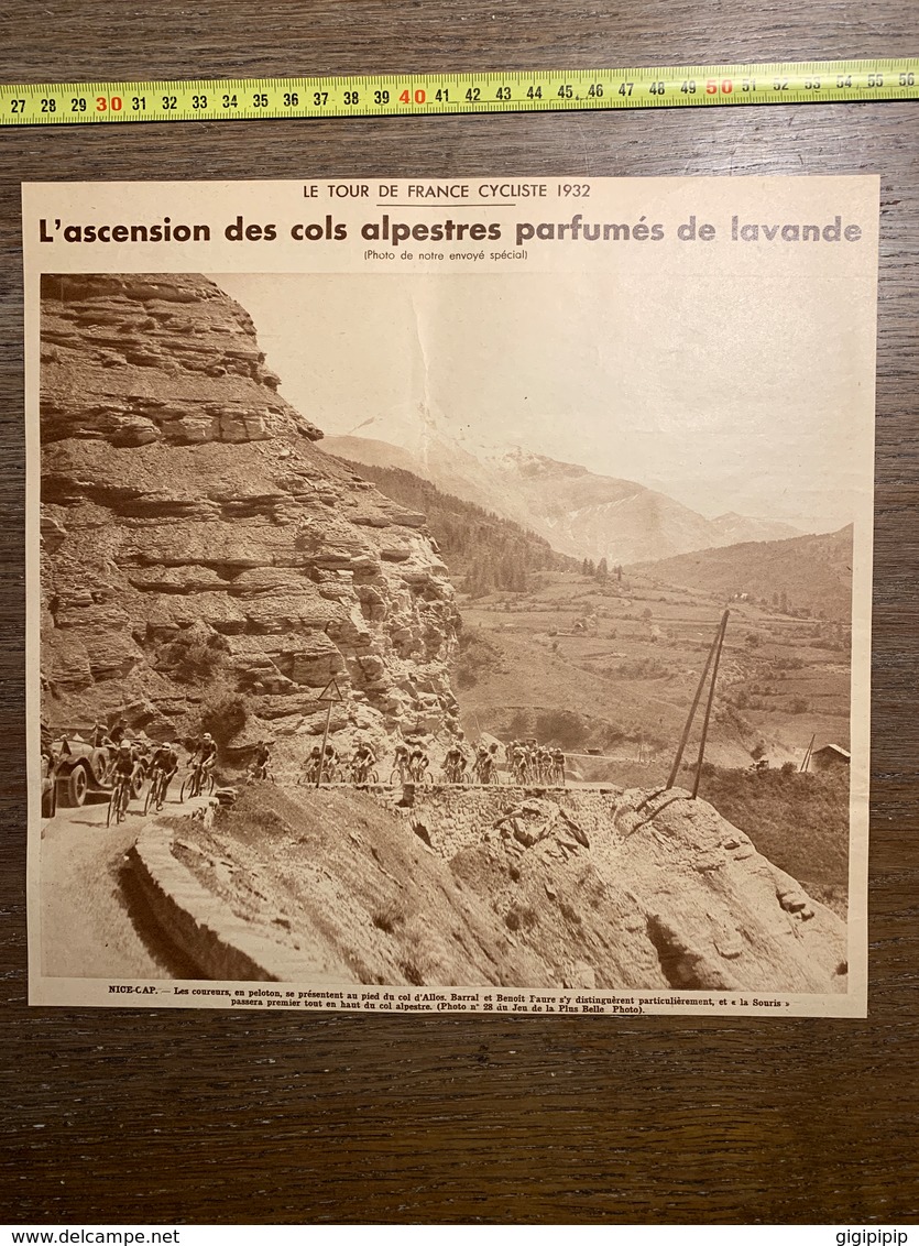 1932 1933 M CYCLISME COLS ALPESTRES COL D ALLOS BARRAL BENOIT FAURE - Collections