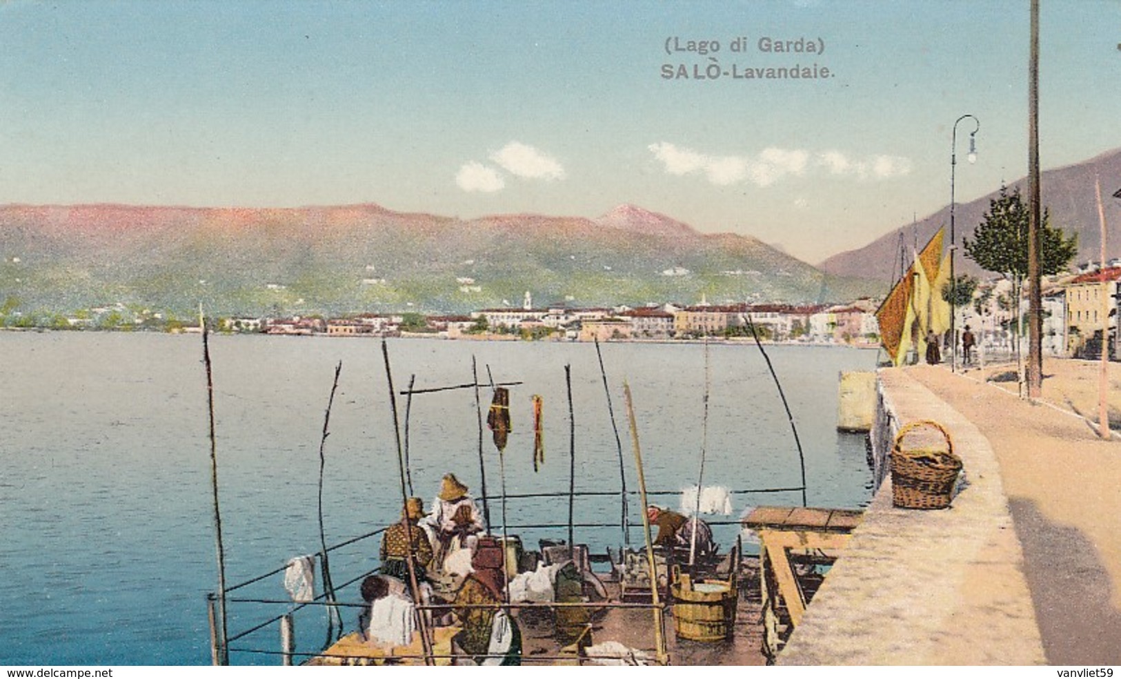 SALò-BRESCIA-LAGO DI GARDA-LAVANDAIE-CARTOLINA NON VIAGGIATA-ANNO 1930-1935 - Brescia