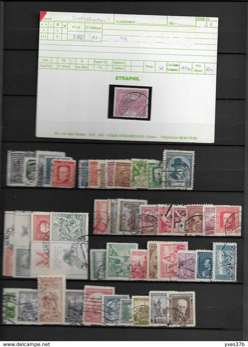 TCHECOSLOVAQUIE Ensemble De Timbres Oblitérés De Qualité - TTB - Collections, Lots & Series