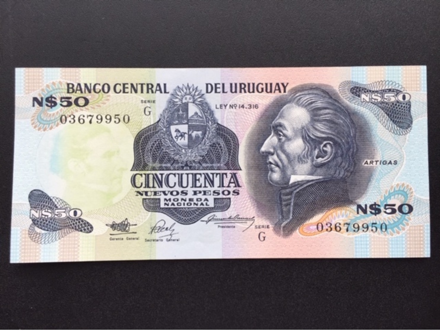 URUGUAY P61A 50 NUEVO PESO 1978 UNC - Uruguay