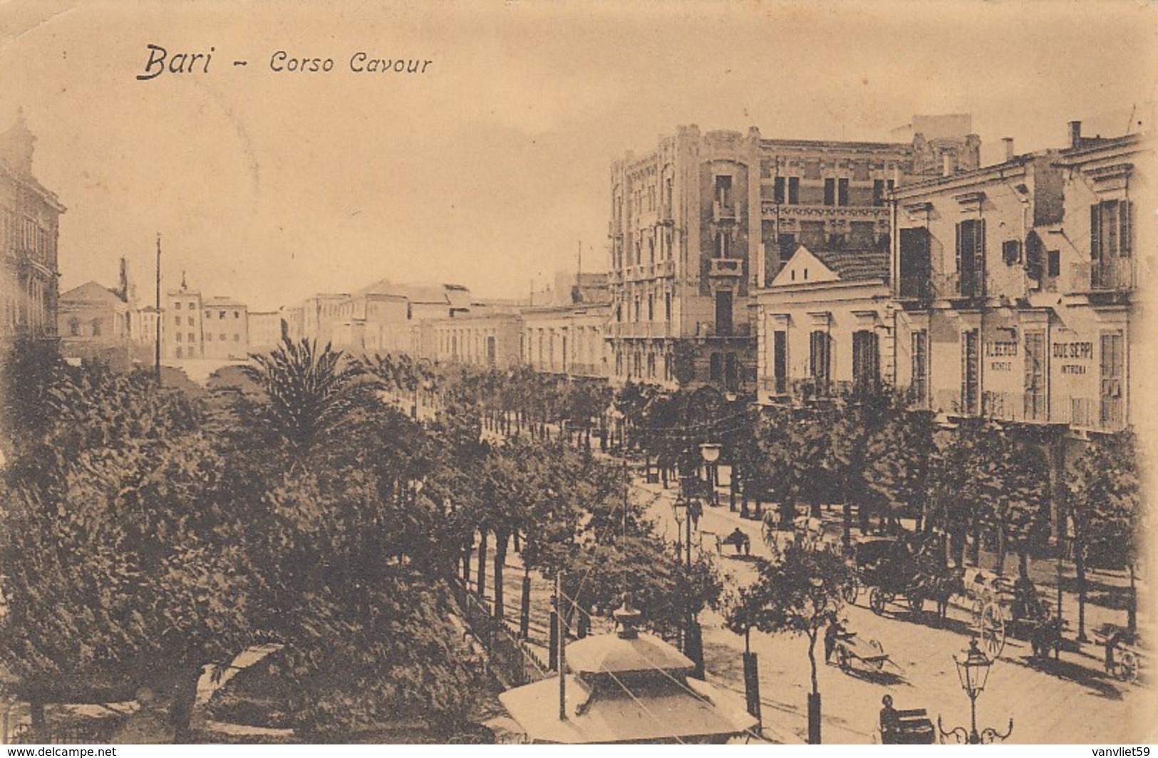 BARI-CORSO CAVOUR-CARTOLINA- VIAGGIATA IL 21-6-1914 - Bari