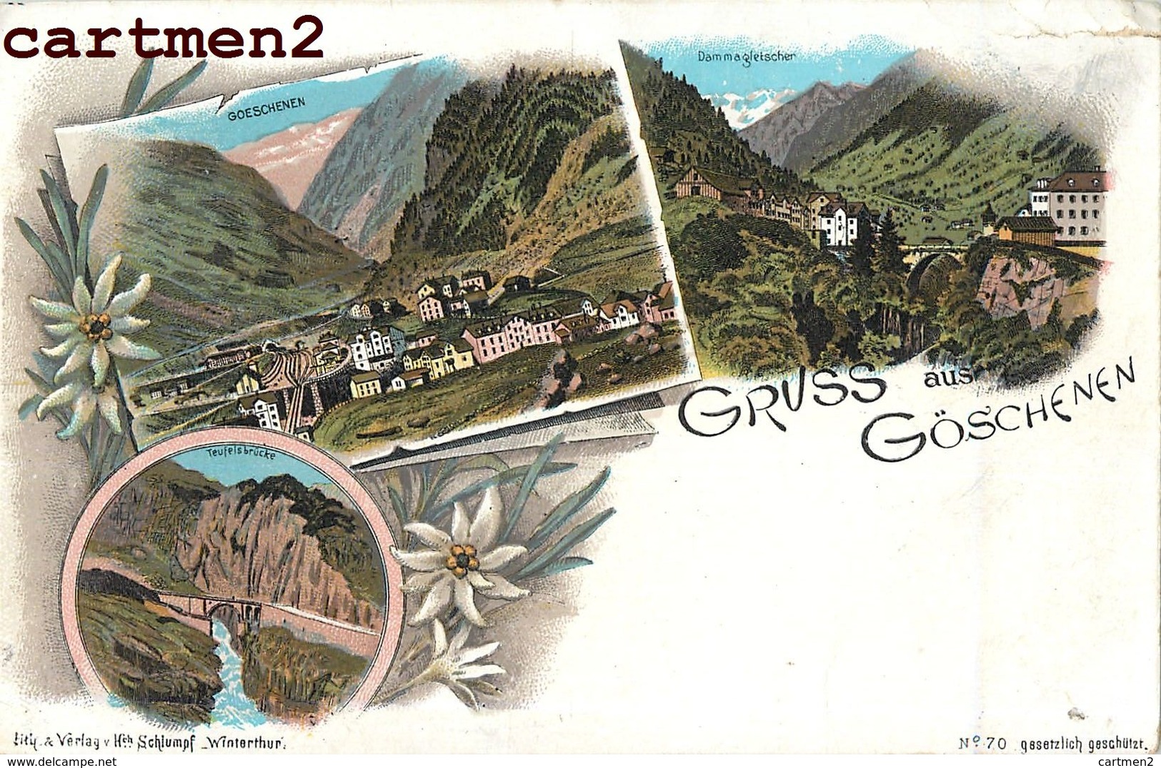 GRUSS AUS GÖSCHENEN MULTIVUE SUISSE SWITZERLAND - Göschenen