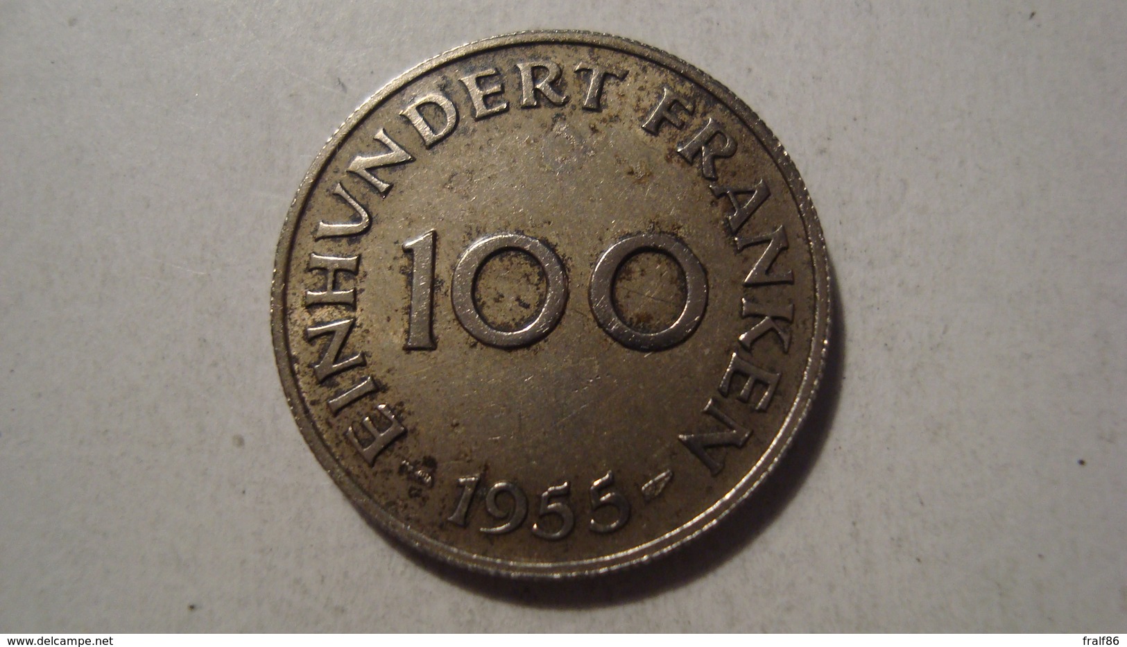 MONNAIE SARRE 100 FRANKEN 1955 - Other & Unclassified