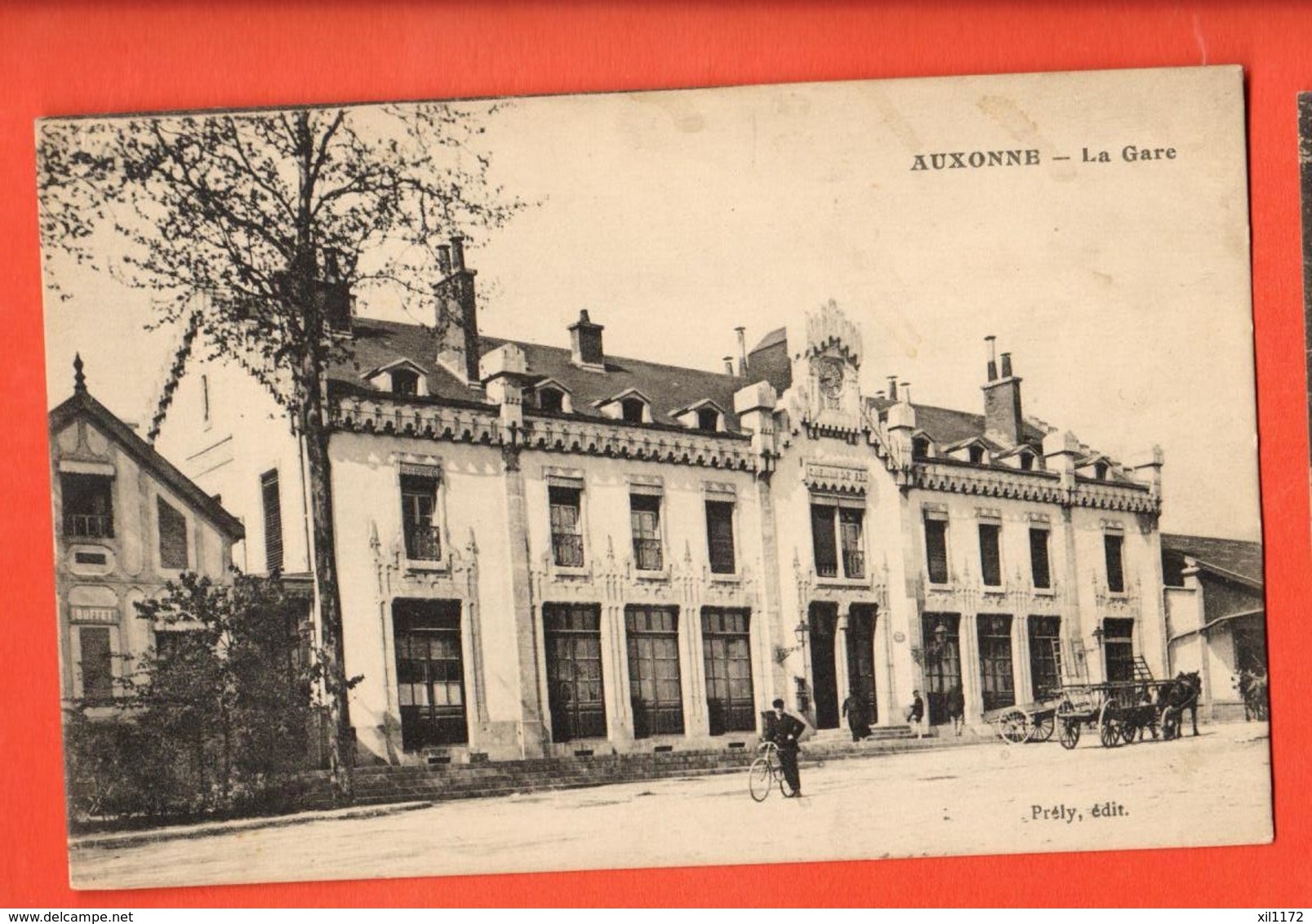 KAG-34 Auxonne  La Gare, Animé. Ecrite Par Un Militaire En 1916, Circulé Sous Enveloppe - Stazioni Senza Treni