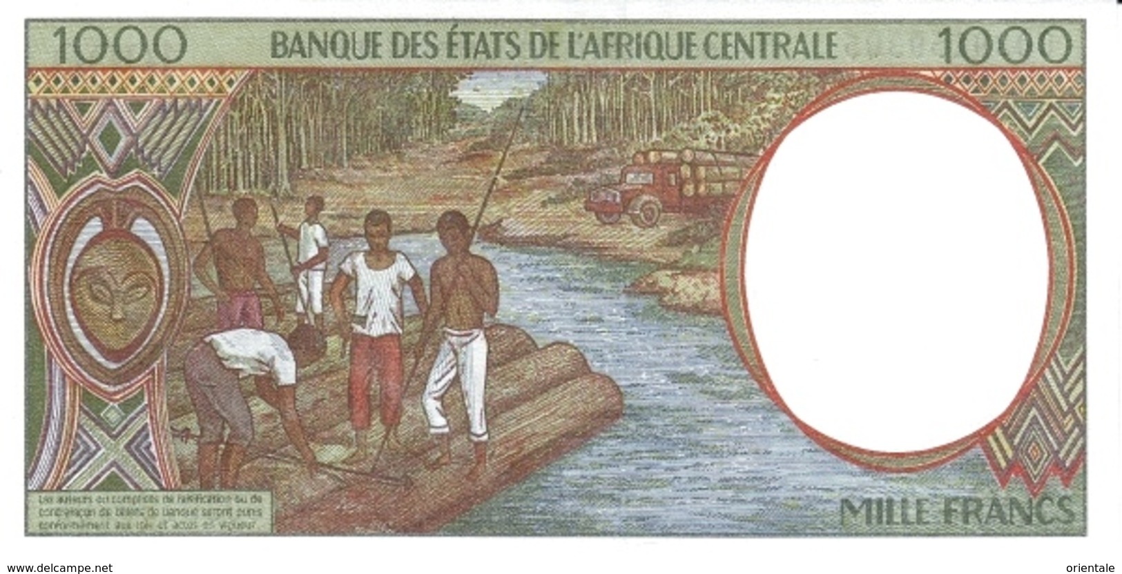 CENTRAL AFRICAN STATES P. 402Lg 1000 F 2000 UNC - Gabon