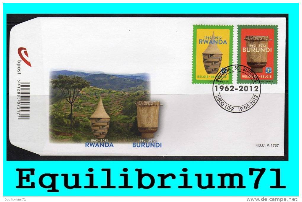 FDC (4240/4241) "Rwanda - 50 - Burundi" - BELGIQUE - 2011-2014