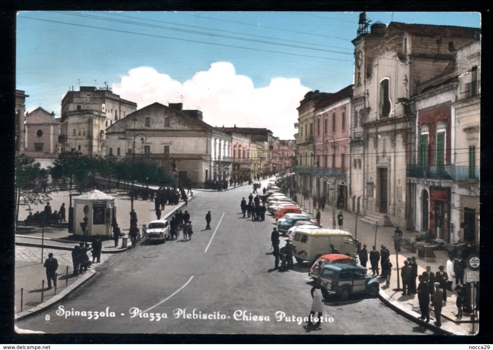 SPINAZZOLA - BARI - 1968 - PIAZZA PLEBISCITO-  CHIESA DEL PURGATORIO - BELLA ANIMAZIONE! - Bari