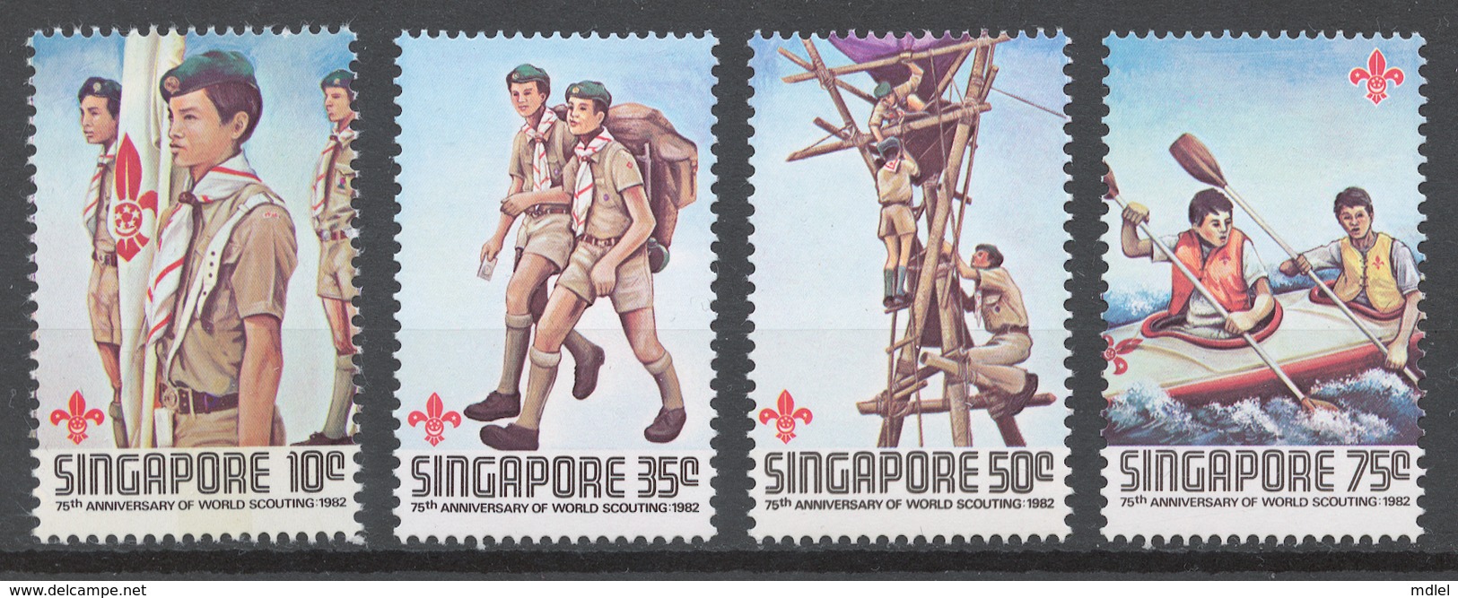 Singapore 1982 Mi# 410-13** SCOUTING YEAR - Singapore (1959-...)