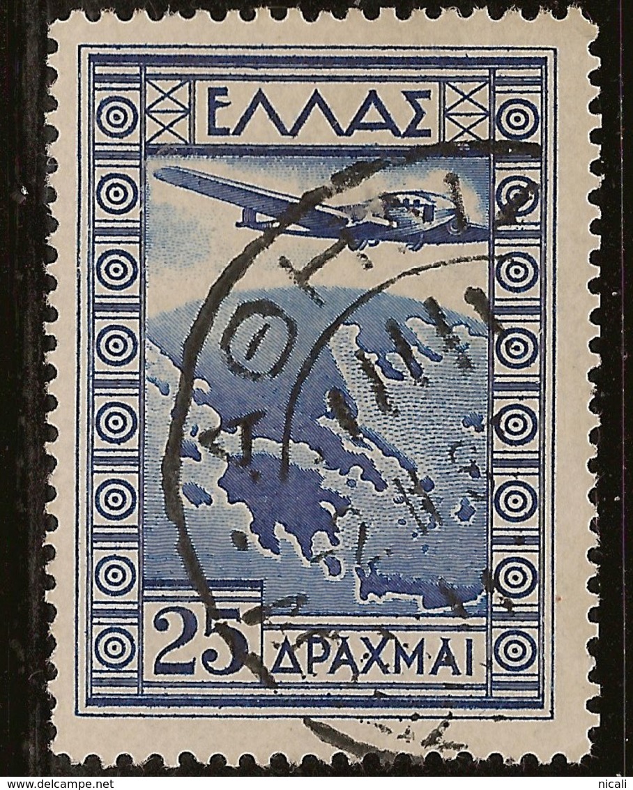 GREECE 1933 25d Blue SG 473 U #VW212 - Oblitérés