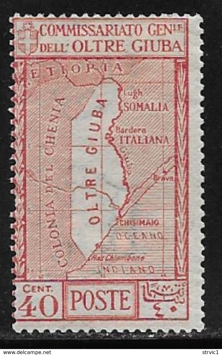 Oltre Giuba Scott # 32 Mint Hinged Map, 1926 - Oltre Giuba