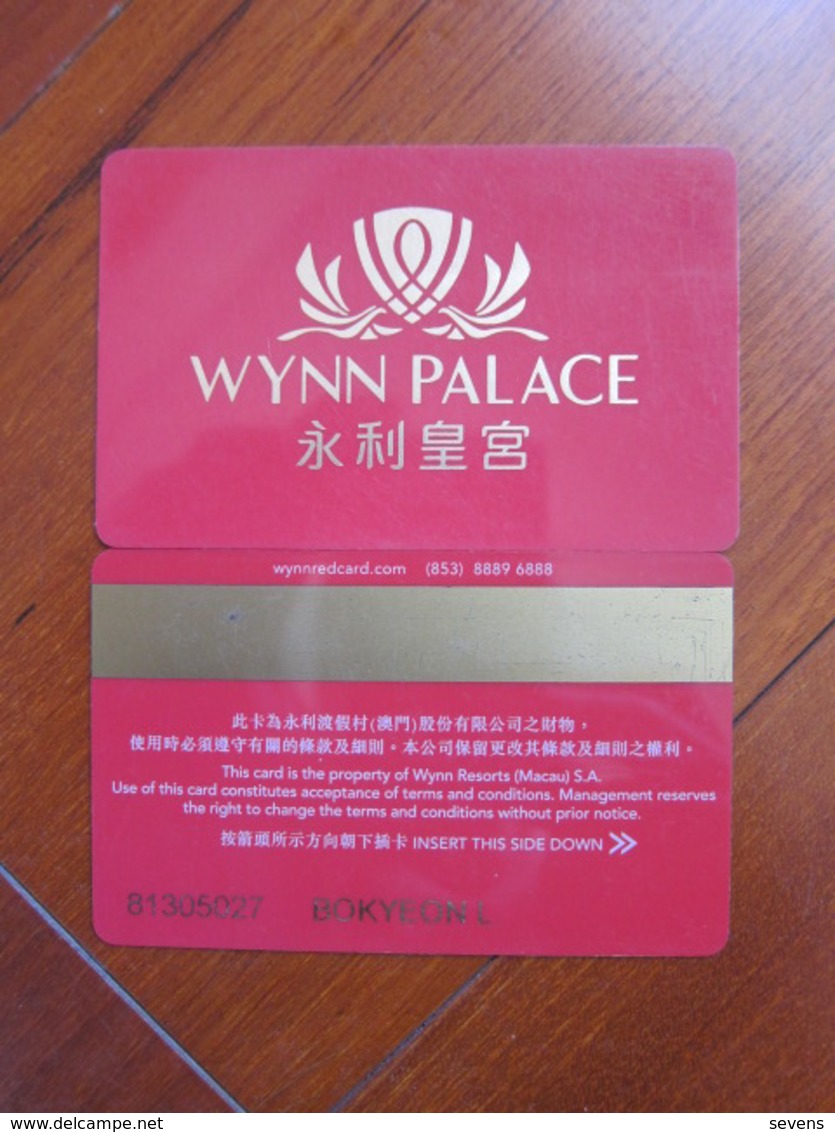 Macao Wynn Palace Red Card - Casino Cards
