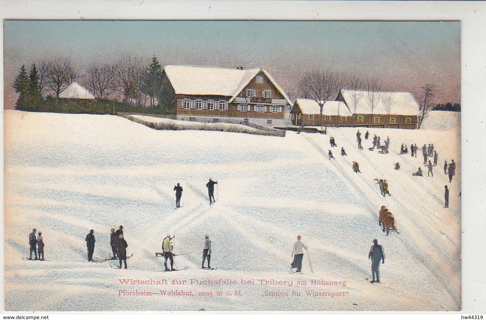 Wirtshaus Zur Fuchsfalle Bei Triberg Am Höhenweg ... Station Für Wintersport - Um 1910 - Triberg