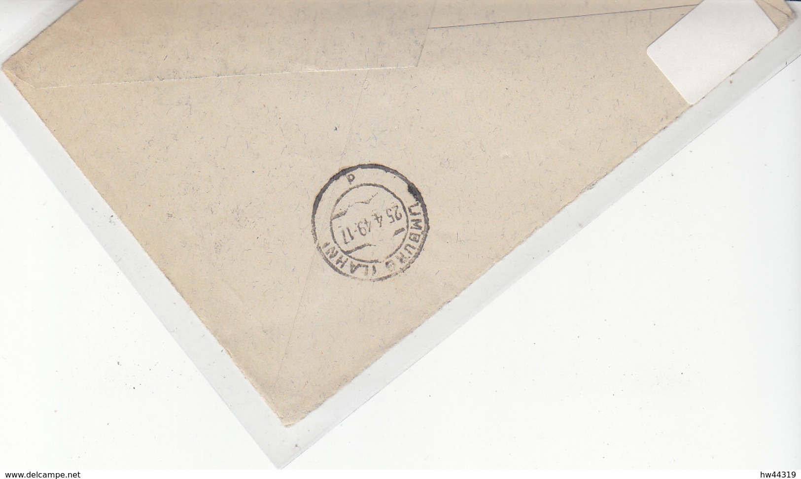Luftpostbrief Als Einschreiben Mit Prov. R-Zettel Mit 96 Aus (24b)RENDSBURG 24.4.49 Mit 4-Block Mit Seitenrand Notopfer - Cartas & Documentos