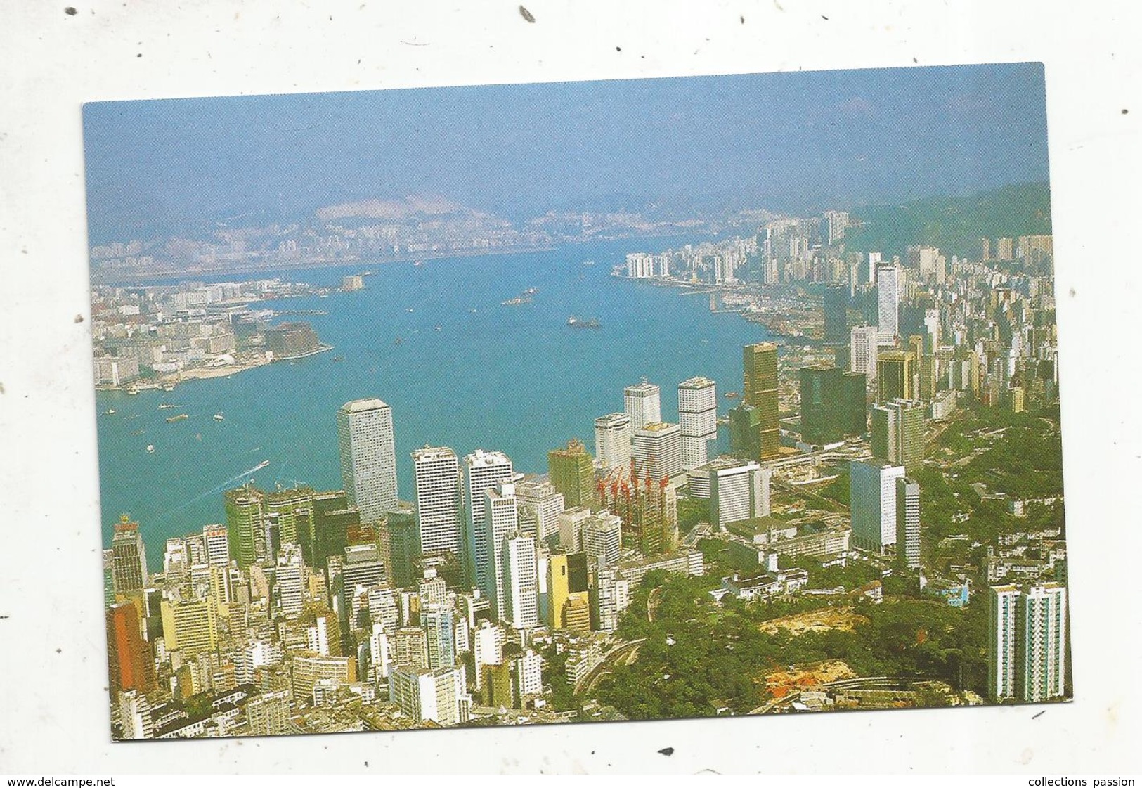 Cp, CHINE ,HONG KONG , Bird'eye View Of VICTORIA HARBOUR, Vierge - China (Hongkong)