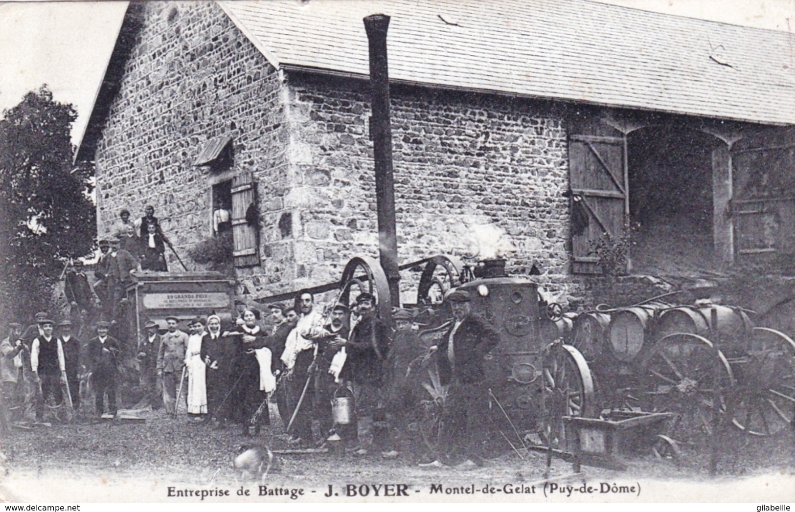 63 - Puy De Dome - MONTEL De GELAT - Entreprise De Battage J Boyer - Agriculture - Autres & Non Classés