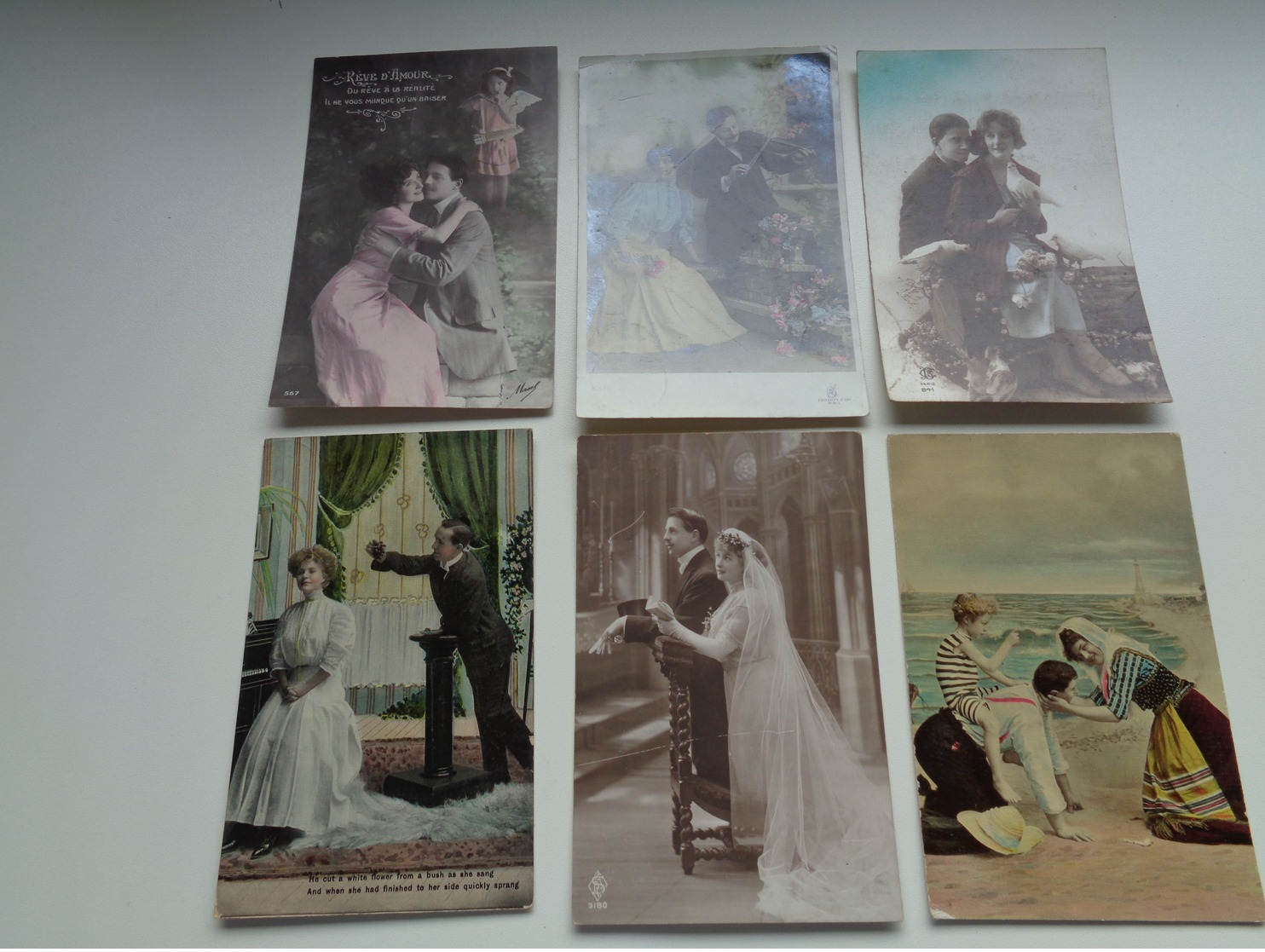 Beau Lot De 60 Cartes Postales De Fantaisie  Couples  Couple    Mooi Lot Van 60 Postkaarten Fantasie  Koppel - 60 Scans - 5 - 99 Cartes