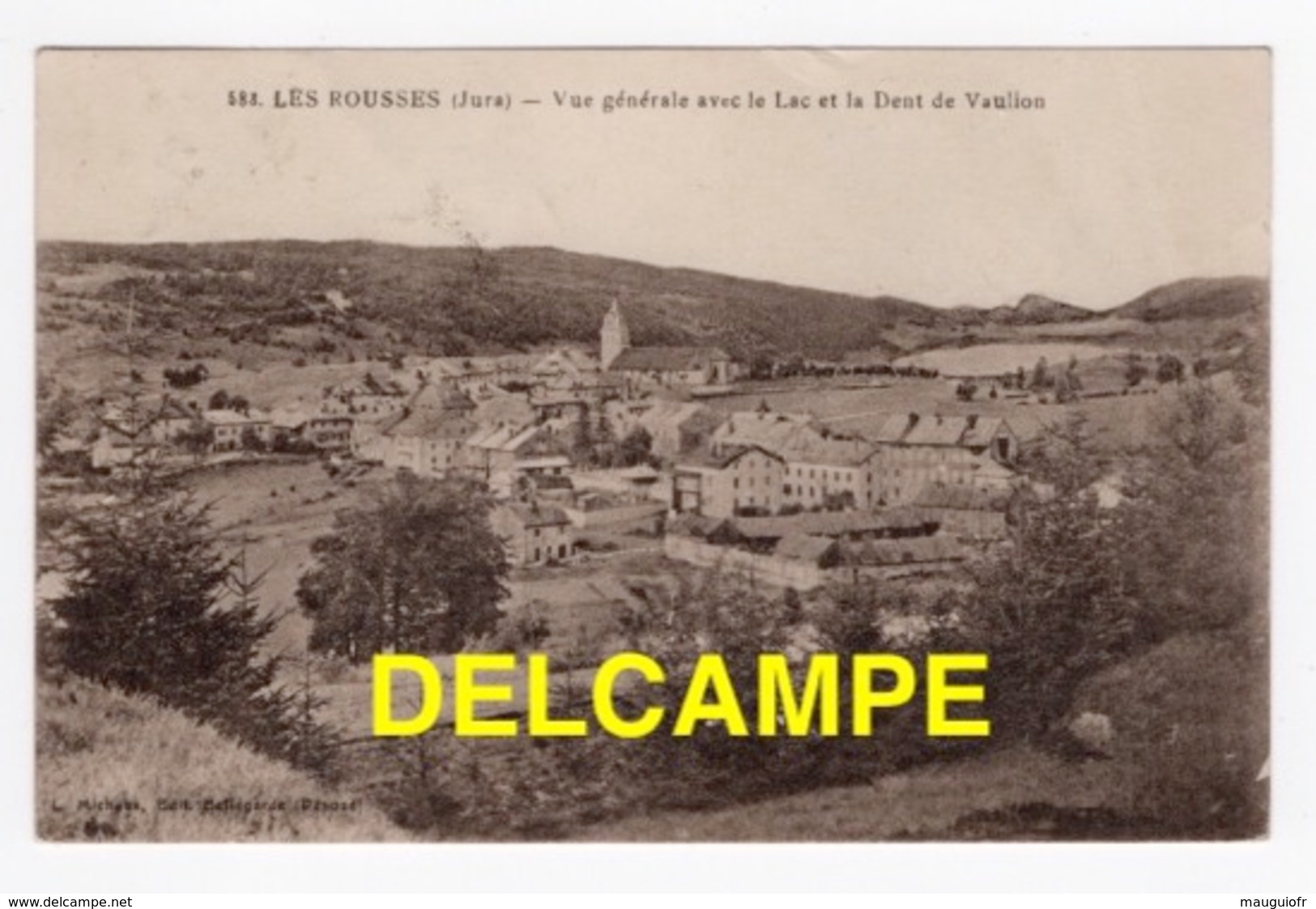 DD / 39 JURA / LES ROUSSES / VUE GENERALE AVEC LE LAC ET LA DENT DE VAULION / 1926 - Andere & Zonder Classificatie