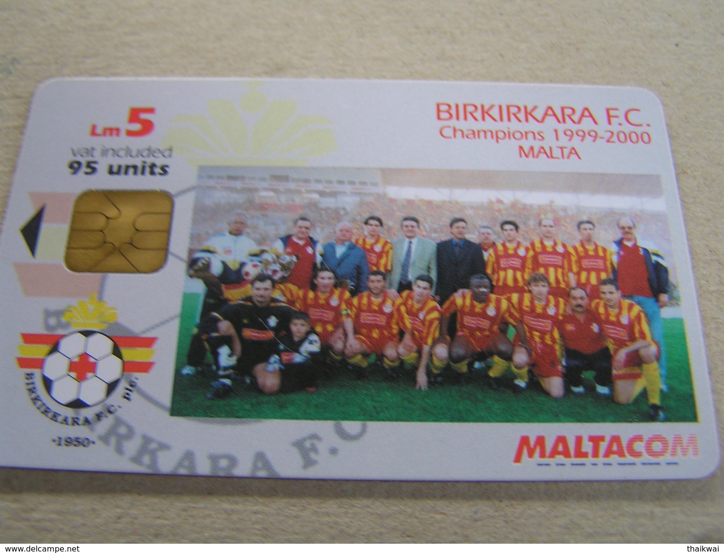 MALTA  Used Chipcard  CARLING Champions Manchester United  99-2000 - Malta