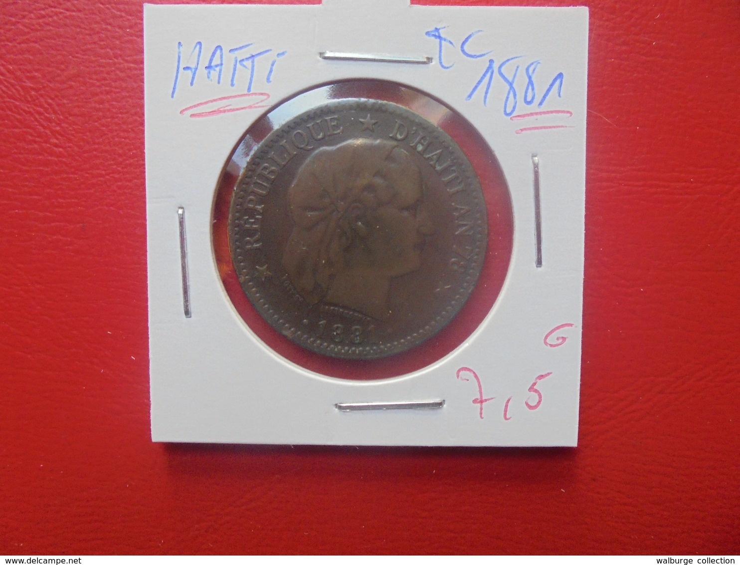 HAITI 2 CENTIMES 1881 (A.3) - Haïti